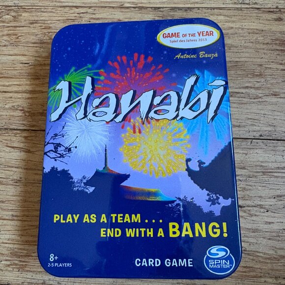 NEW Spin Master HANABI Card Game w/ Travel Tin Case - Picture 1 of 4